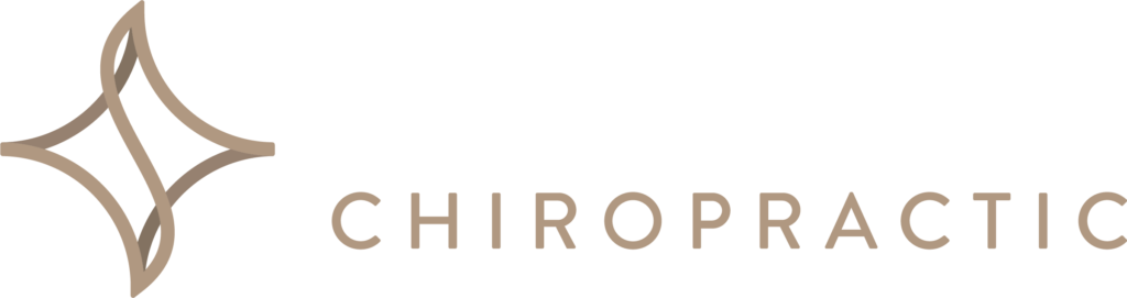 Radiant Chiropractic logo with a gold four-pointed star beside white and gold lettering